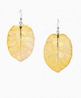 Boucles d'oreilles pétales de bougainvillier jaune