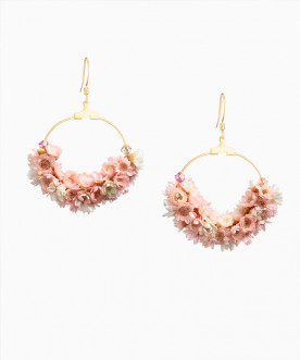 Créoles bohème glixia rose et blanc