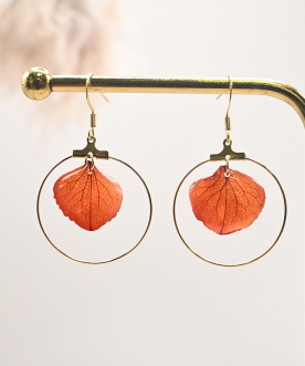 Créoles 3cm Hortensia Orange