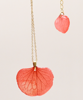 Collier pétales d'Hortensia...
