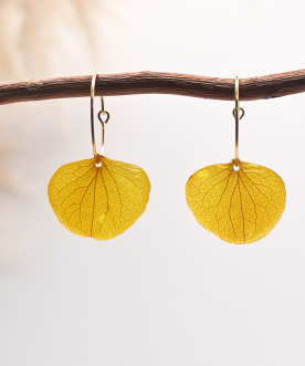 Créoles 2cm Hortensia Jaune