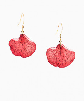 Boucles d'oreilles pétales d'hortensia Safran